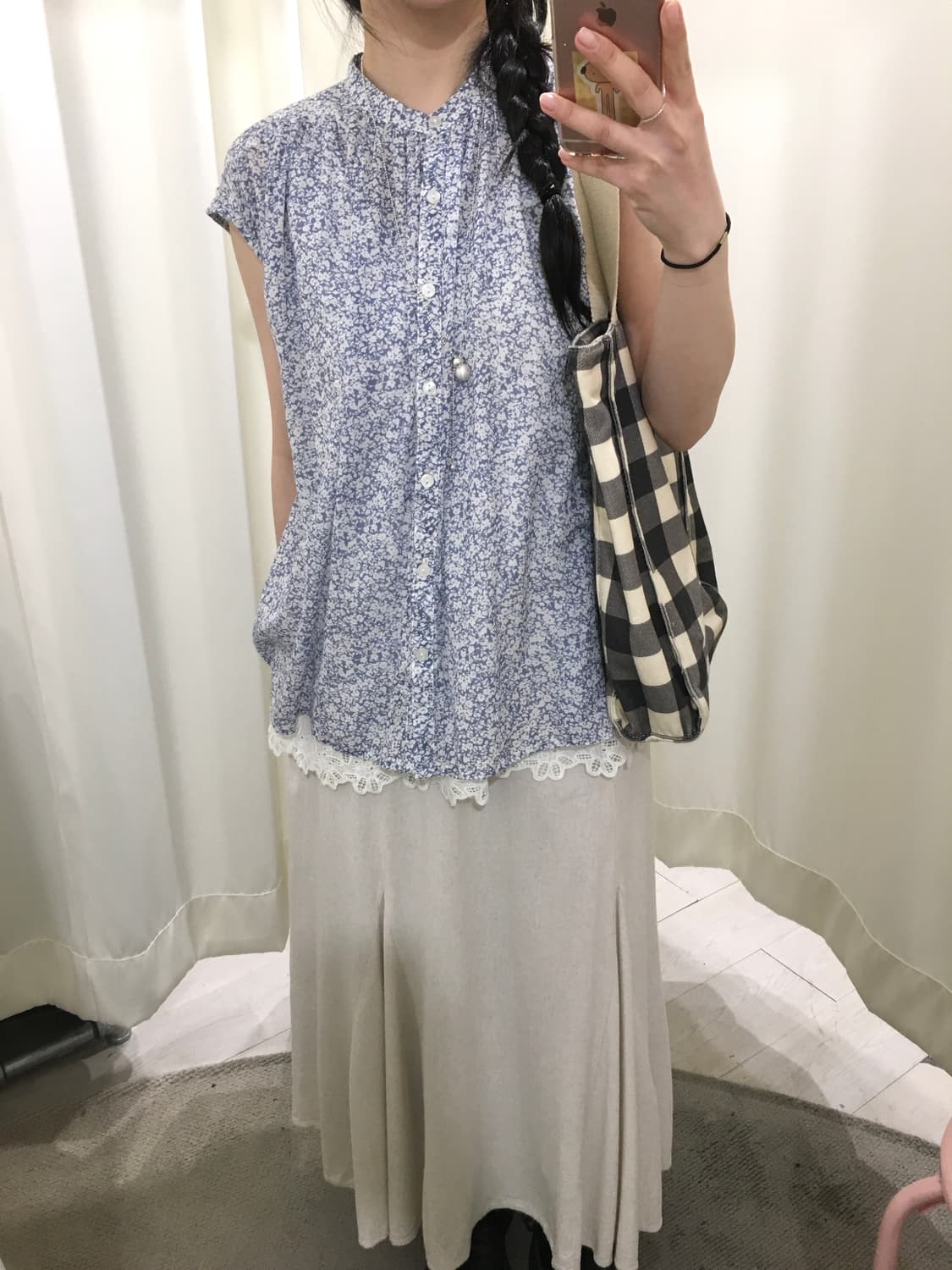 내추럴 모리 아이보리 스커트 상품이미지5