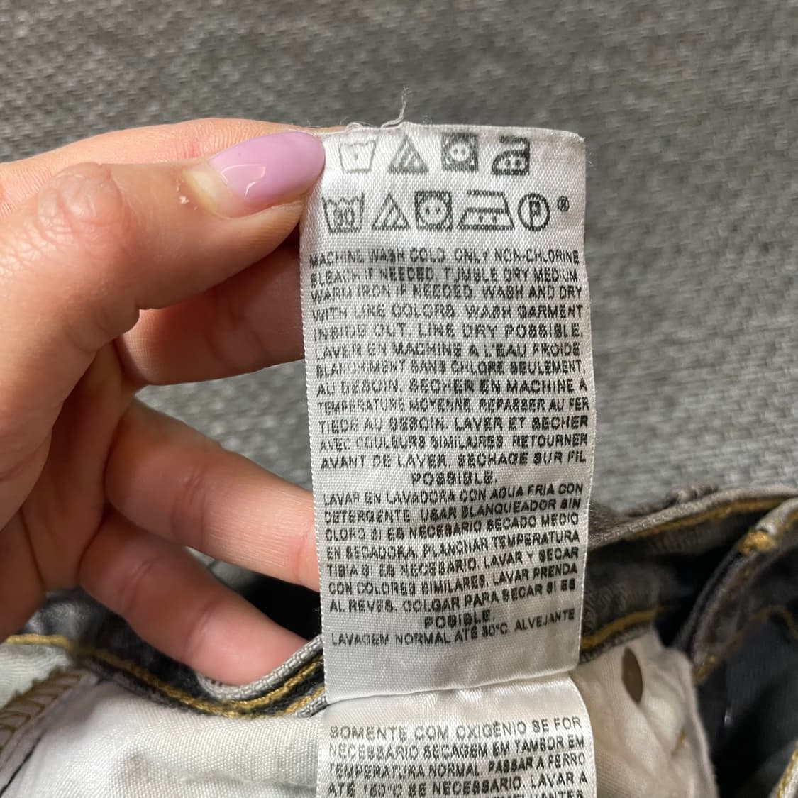 (31) 리바이스 501 그레이 워싱 데님 팬츠 00s 상품이미지9