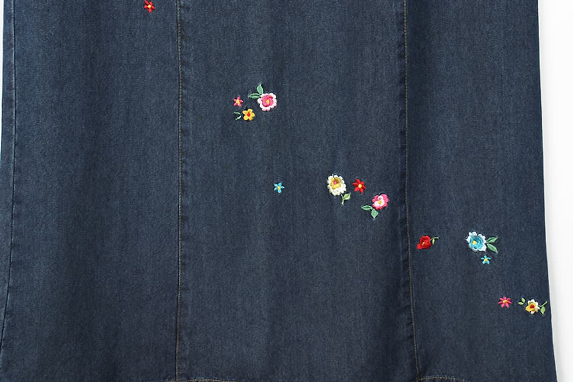 FLOWER 자수데님스커트(XS)  상품이미지5