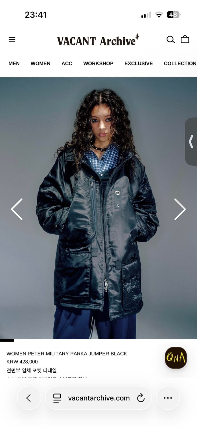 S)Vacant Archive 피터 블랙 야상 점퍼 베이컨트 아카이브 상품이미지1