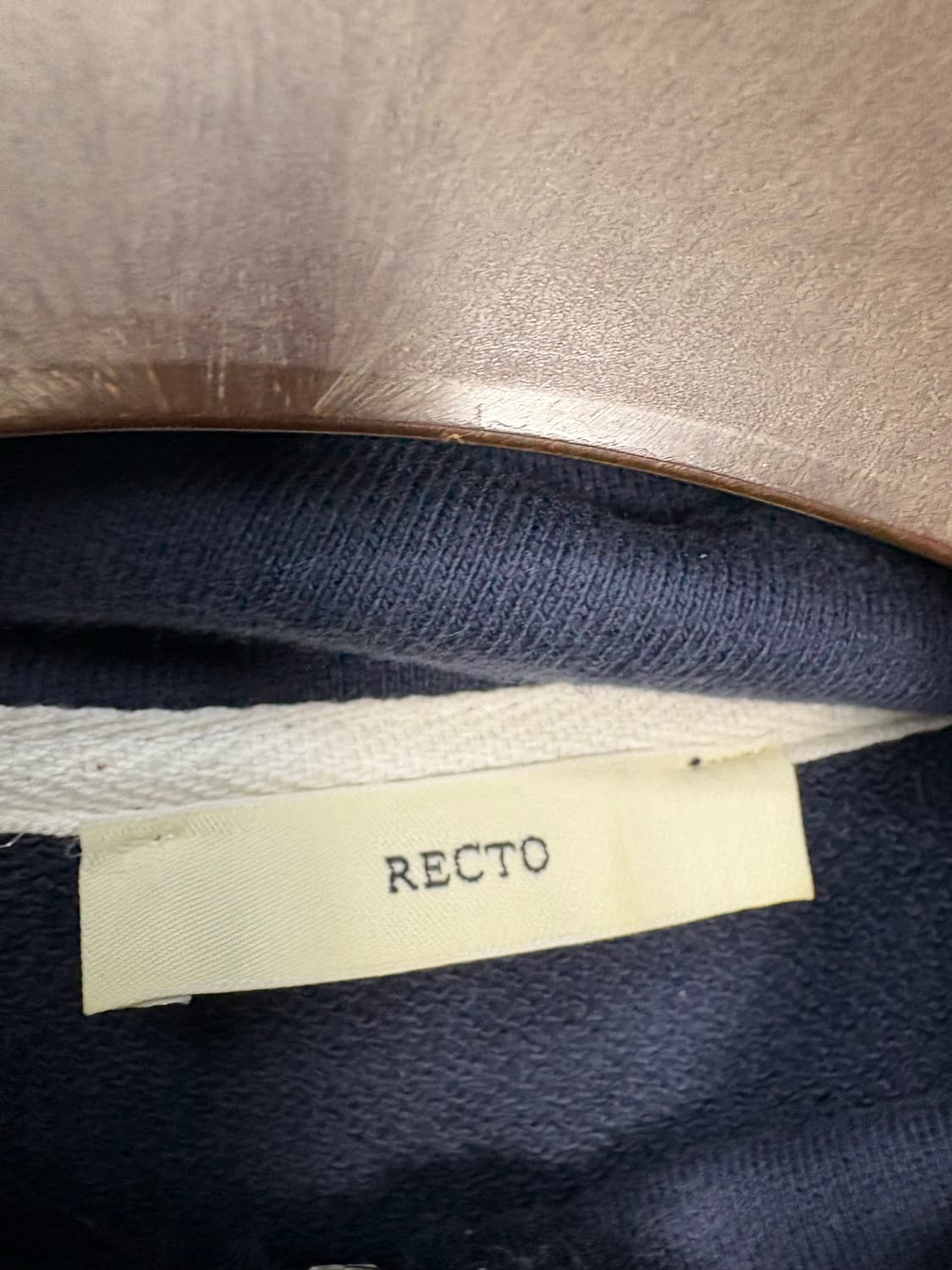 렉토 시그니처 로고 하프집업 네이비 맨투맨 A3322 상품이미지5