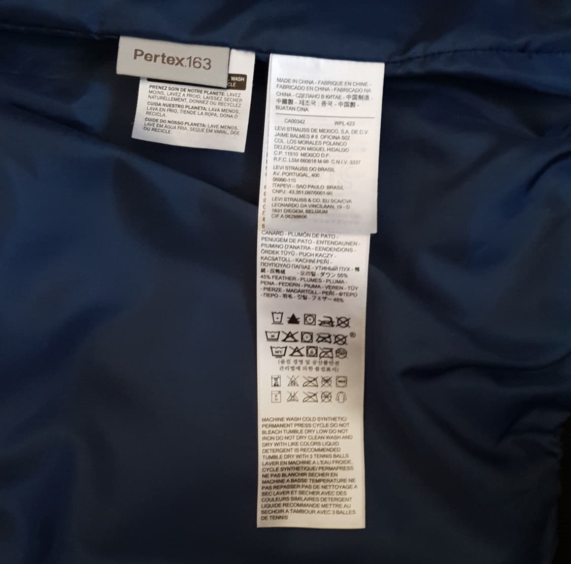 리바이스 페르텍스163 덕다운 패딩점퍼 (90/S) 상품이미지4