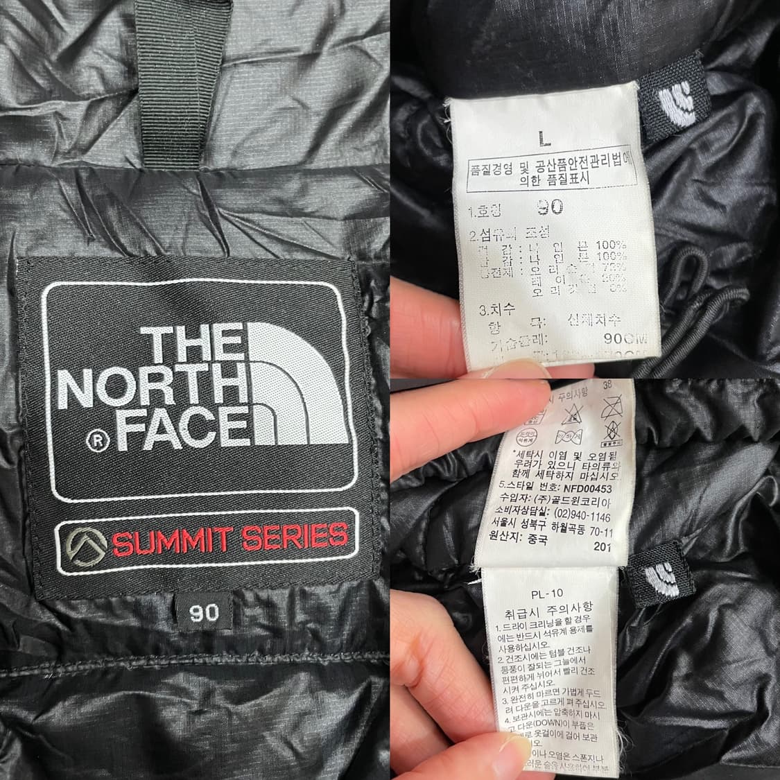 노스페이스 아콘카구아 써밋 다운 경량 패딩 자켓 블랙 상품이미지8