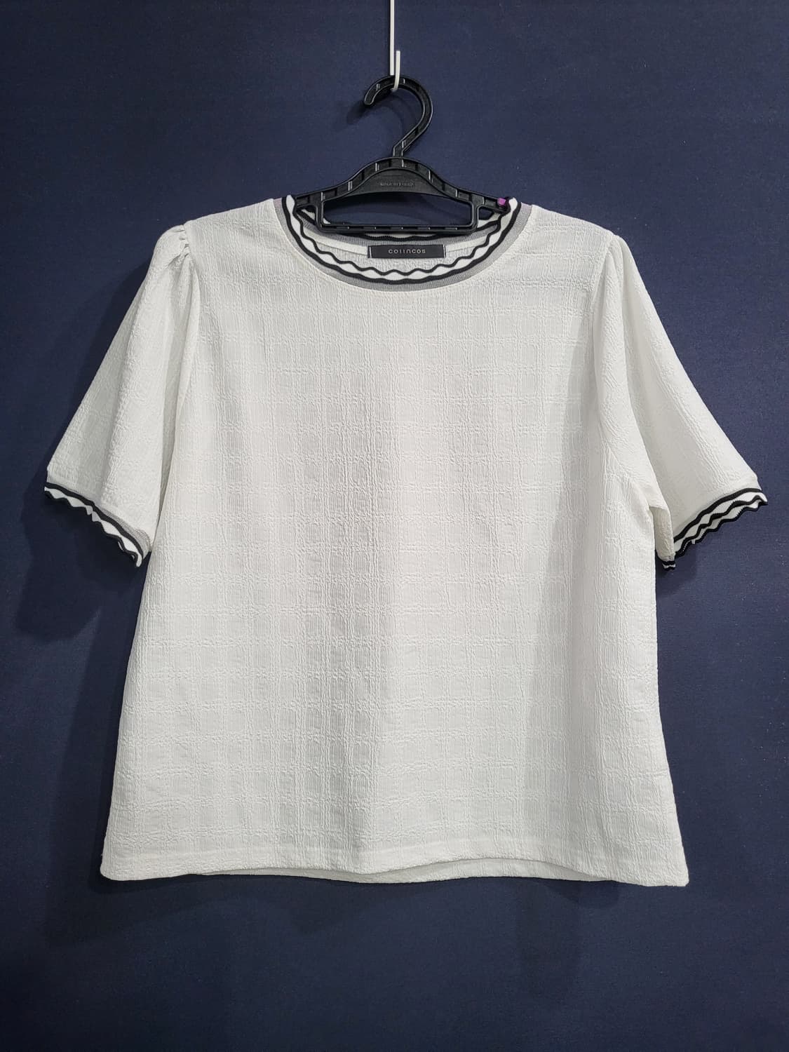 colincos시어서커 물결 블라우스(새상품) 상품이미지1