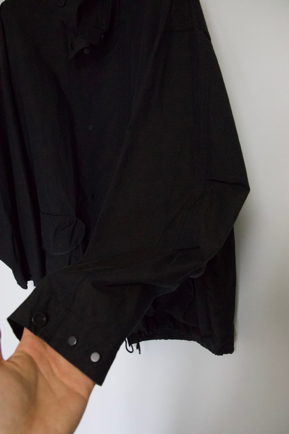 (새상품)오라리 워시드 핀스 립스탑 샴브레이 빅필드 블루종 블랙 샴브레이 상품이미지3