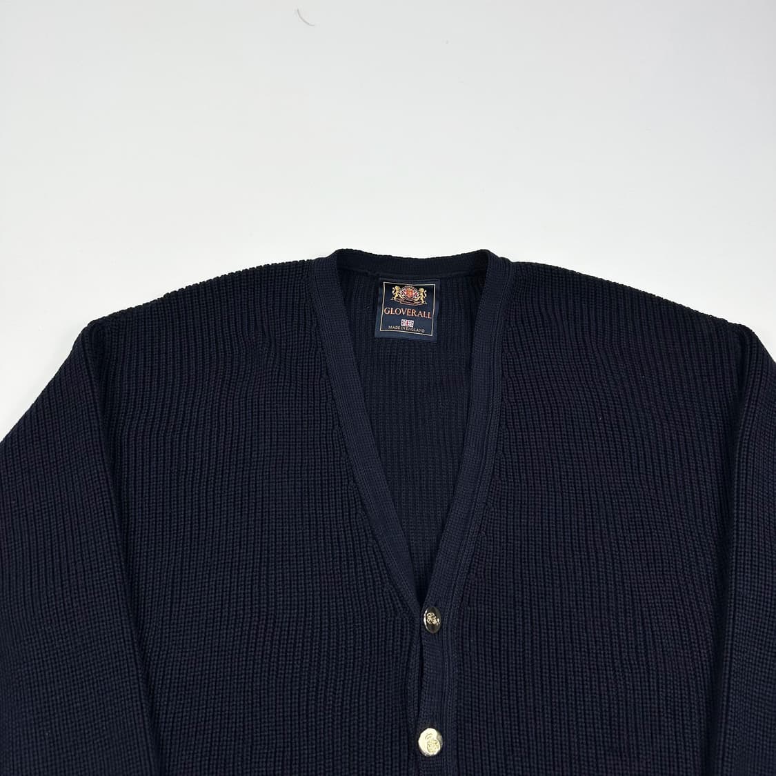 글로버올 잉글랜드  헤비 울 니트 가디건 네이비 XL 상품이미지2