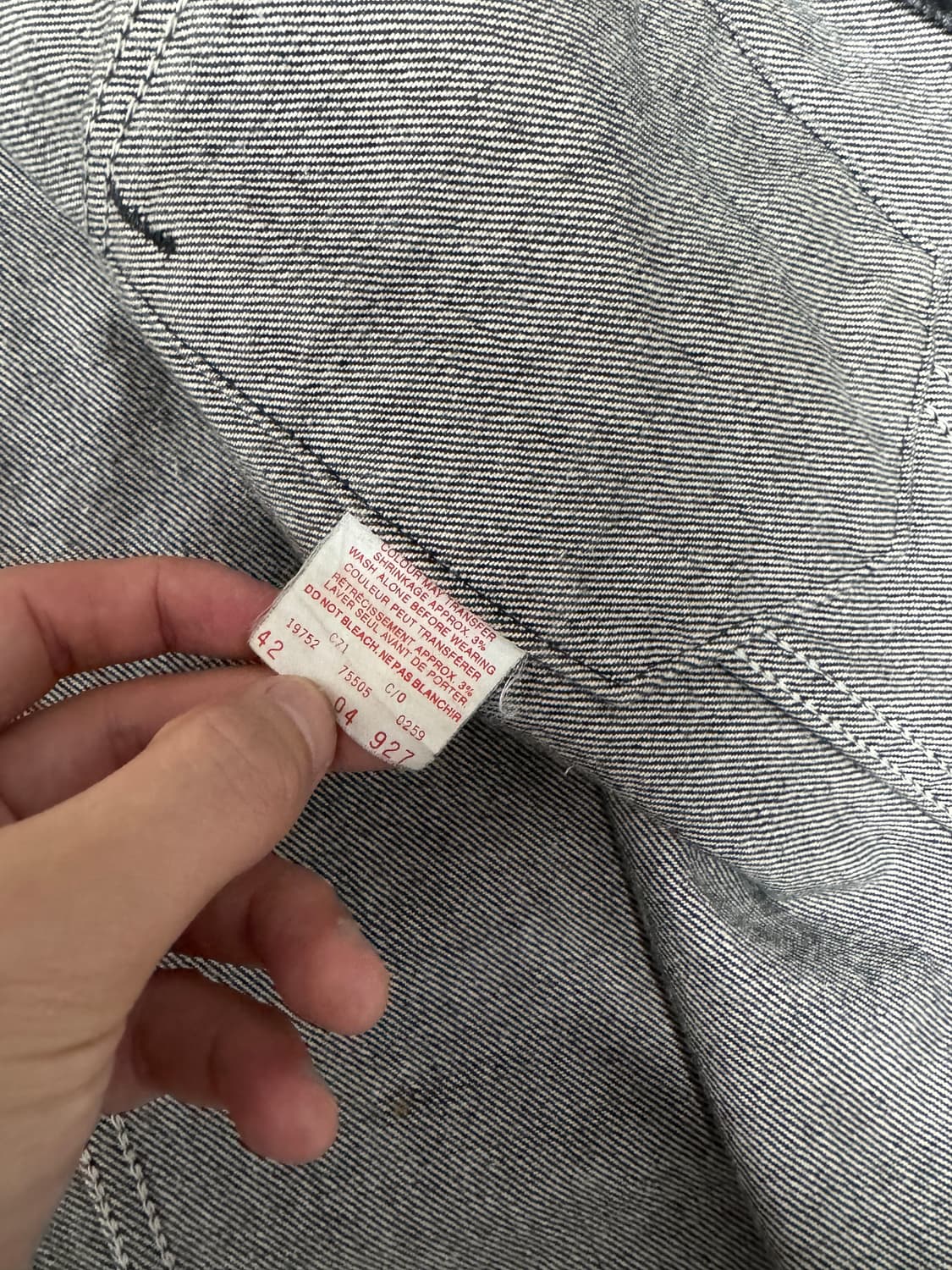 리바이스 80s 흑청데님자켓 레귤러 42 L사이즈 상품이미지7