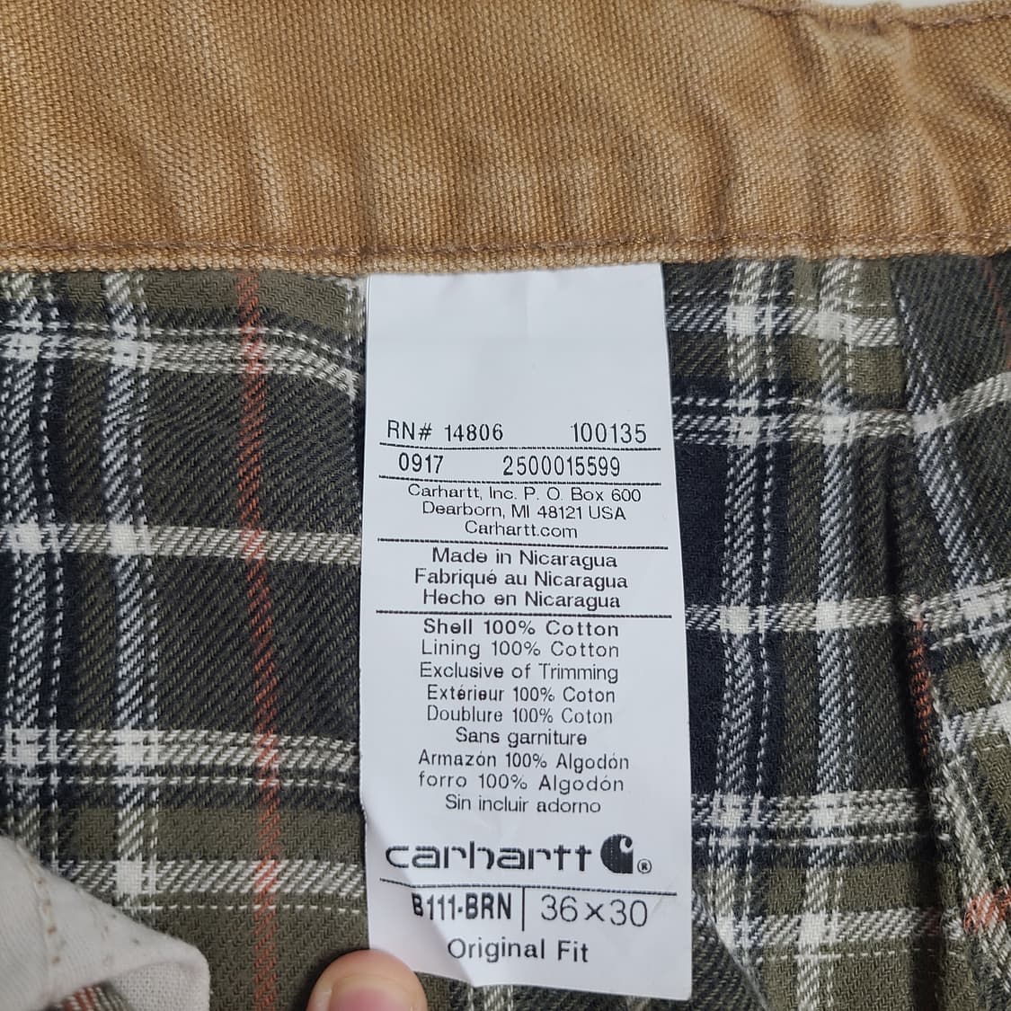 Carhartt B111 BRN 카펜터 팬츠 상품이미지6