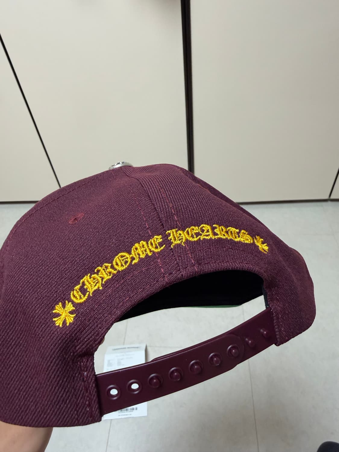 (미시착 새상품) 크롬하츠 베이스볼캡 버건디 상품이미지5