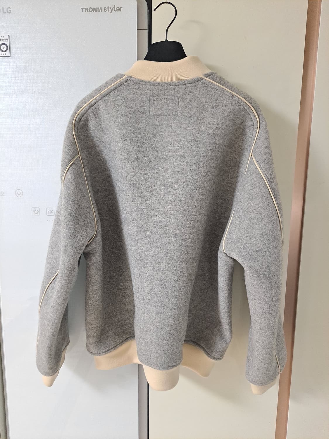 POTTERY 포터리 - 멜튼울 레더스티치 바시티 점퍼 105 - 110 상품이미지6