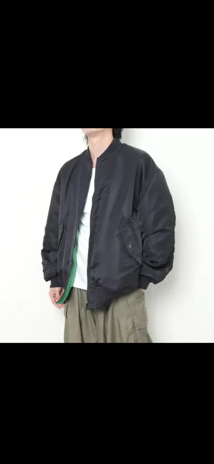 우루 URU MA-1 리버시블 블루종 블랙 2사이즈 새상품 판매 상품이미지5