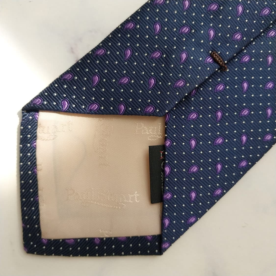 폴스튜어트 네이비 페이즐리 자카드 넥타이 8.7cm A+등급 K2392
 상품이미지7