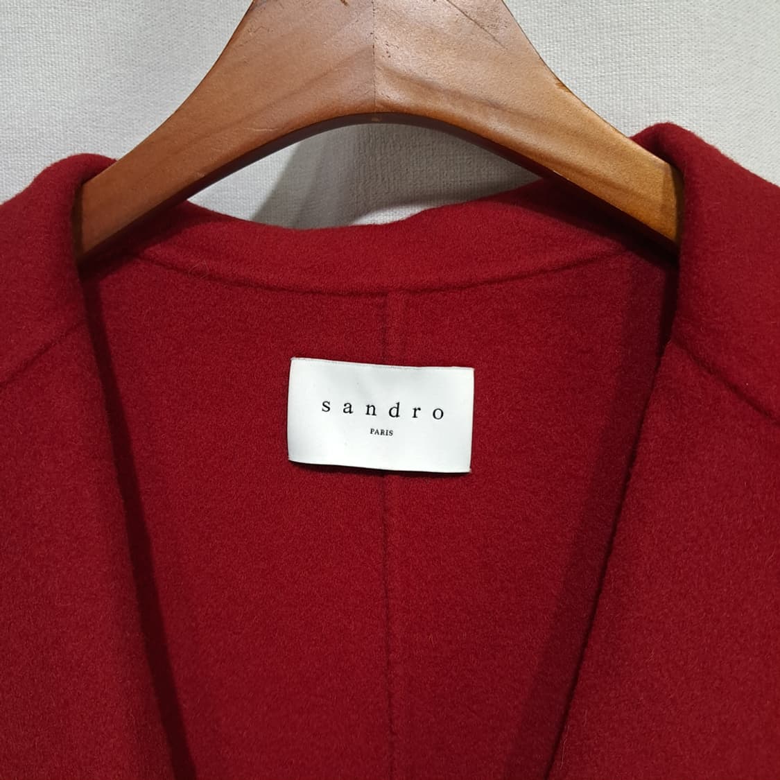 CN939W L 산드로 PARIS 레드 울 롱 코트 상품이미지4