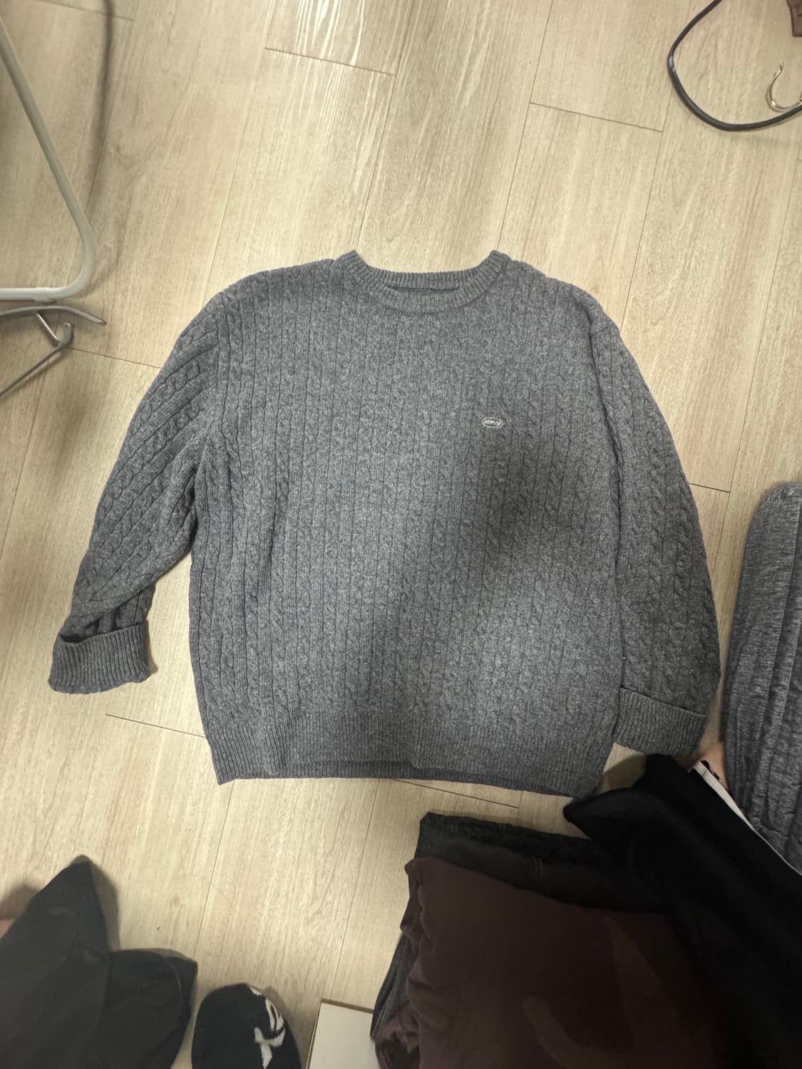 [Mmlg] CABLE KNIT (CHARCOAL) l사이즈 상품이미지2