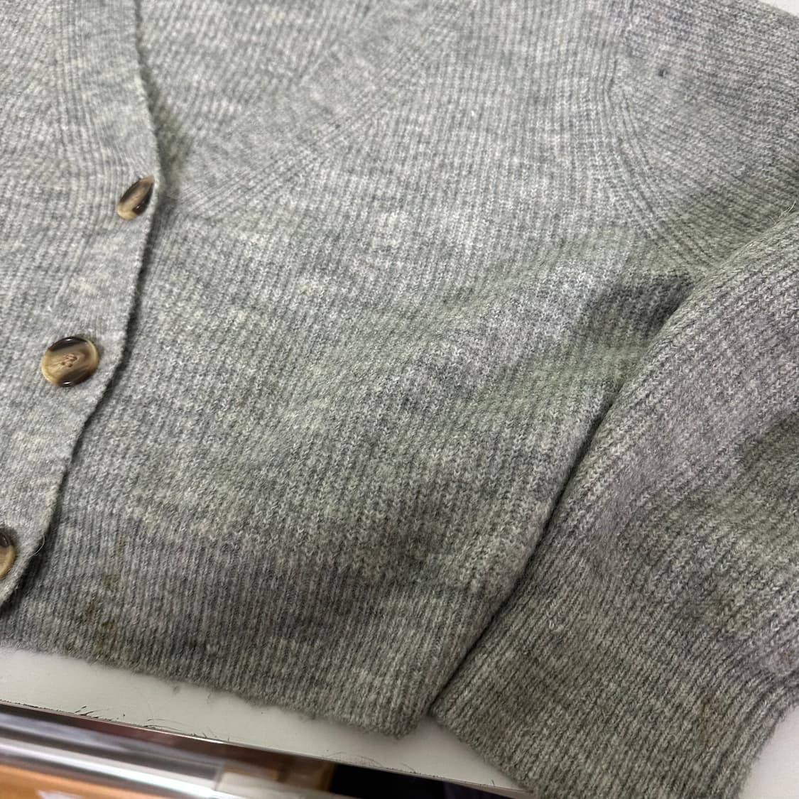 우먼FREE H&M 그레이 오버핏 크롭니트 상품이미지3