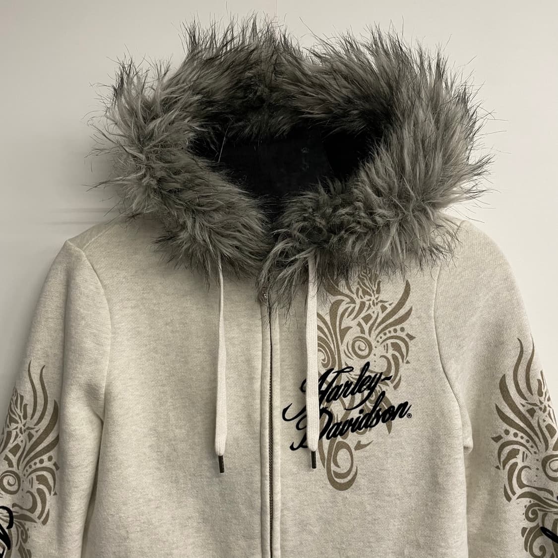 할리데이비슨 Y2k 퍼 후드집업 상품이미지6