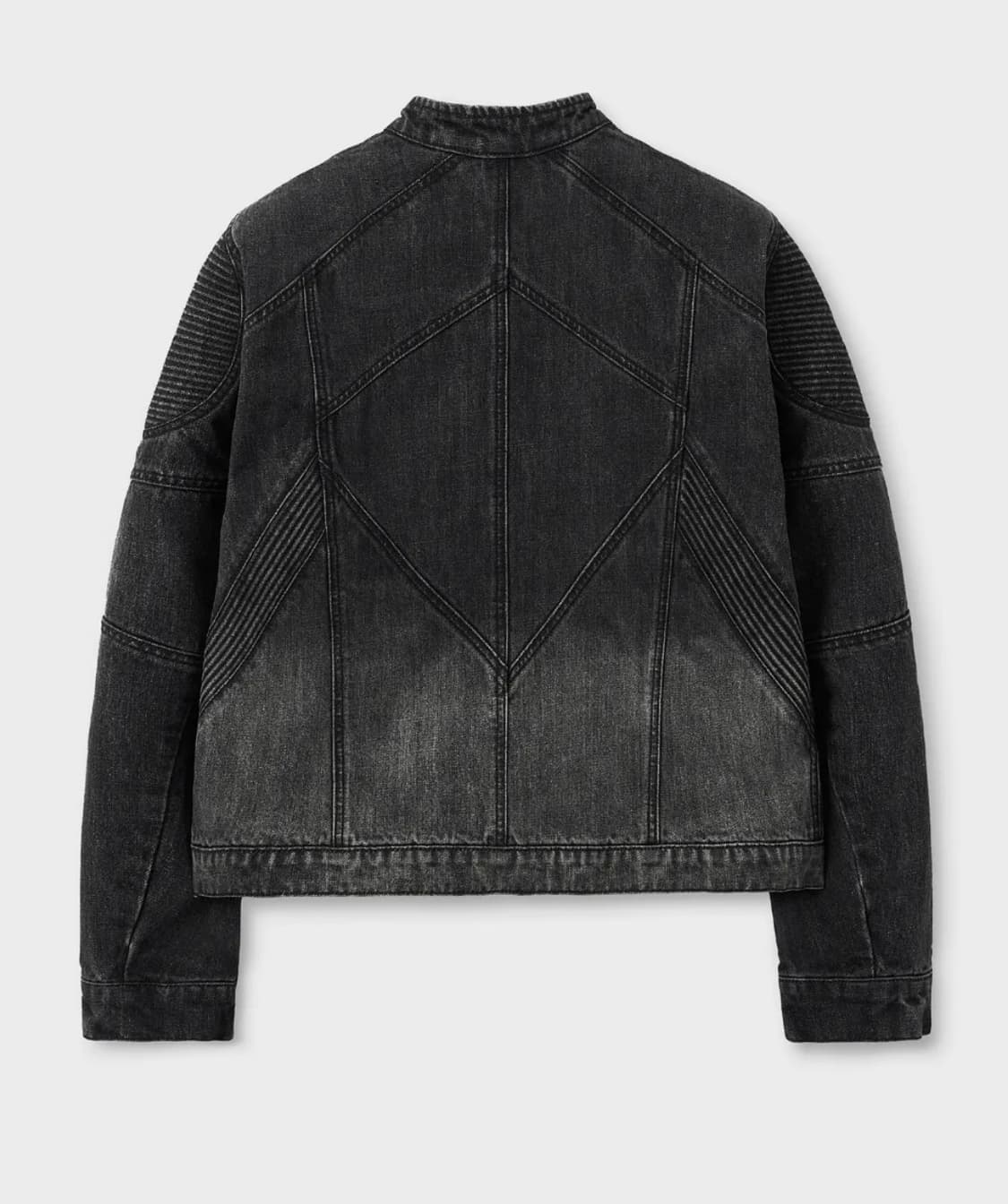 미나브 바이커 데님 자켓 - 블랙 XL 상품이미지2