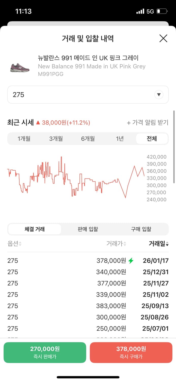뉴발란스 991 메이드 인 UK (핑크그레이) 상품이미지8
