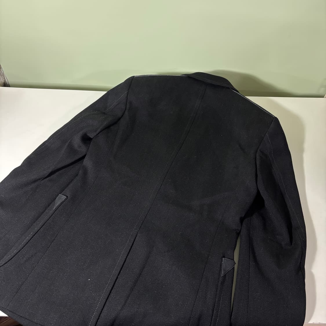 90 S 퍼센트 블랙 포켓스웨이드 포인트 2버튼 싱글 블레이져 상품이미지3