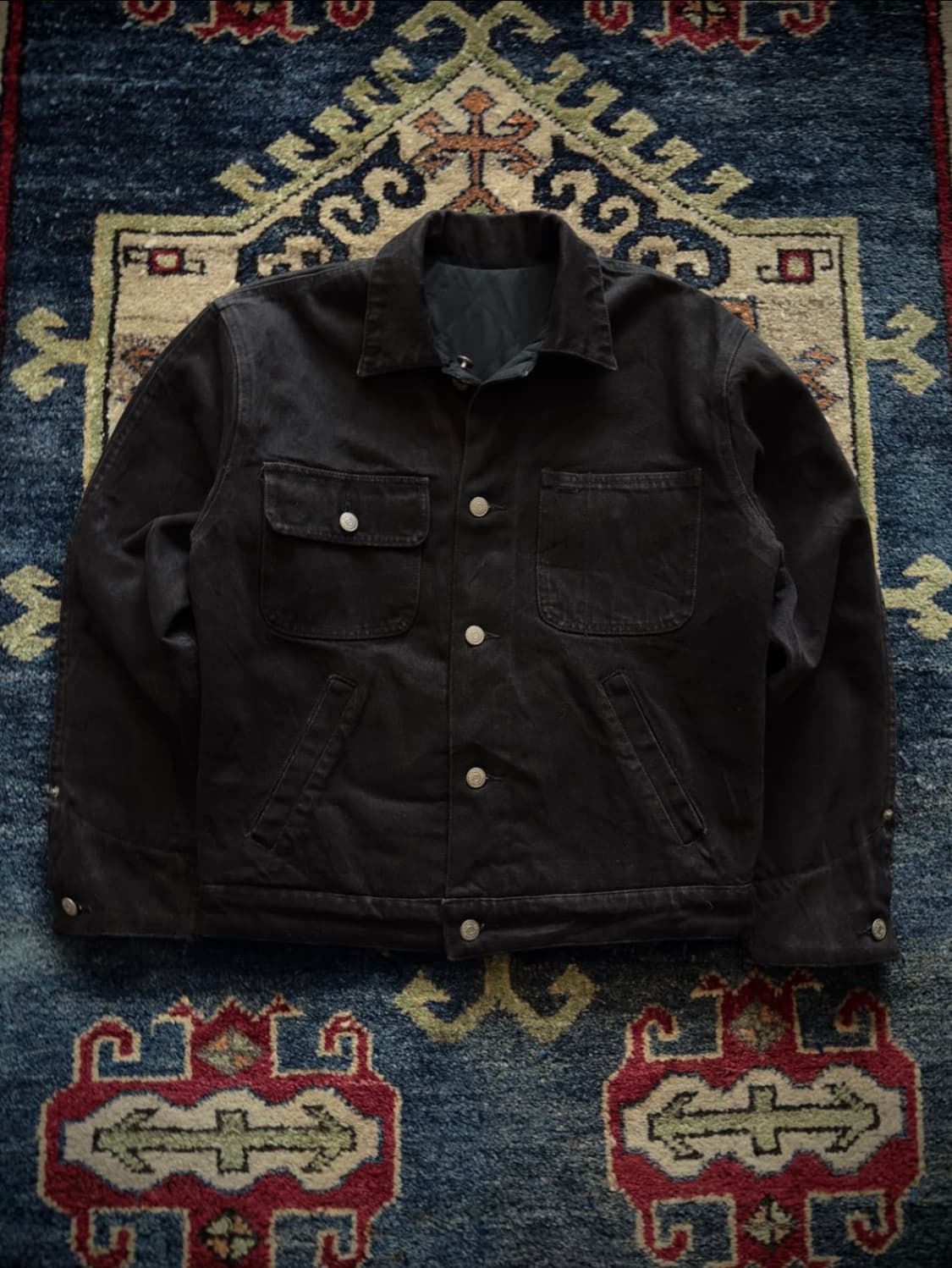 (희귀) 80s 폴로 컨트리 올블랙 리버시블 덩가리 자켓 상품이미지1