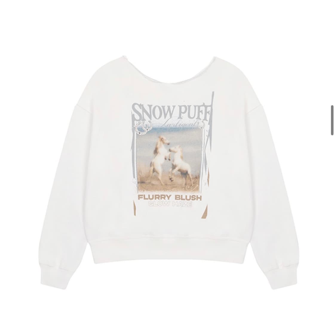 라티젠 DUSTY HORSE ONE-SHOULDER 오프숄더 맨투맨 상품이미지3