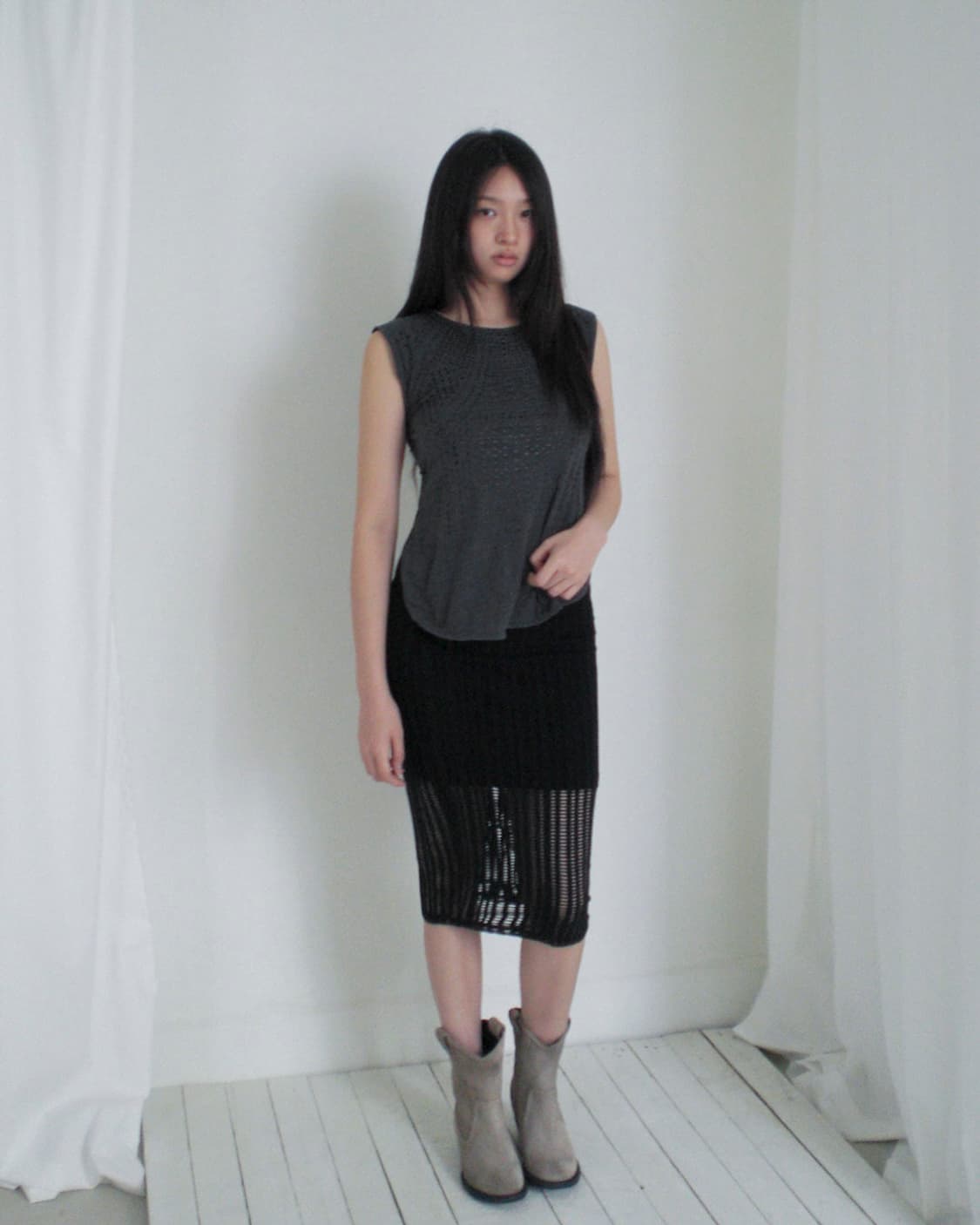 T BY ALEXANDER WANG mesh skirt 상품이미지1