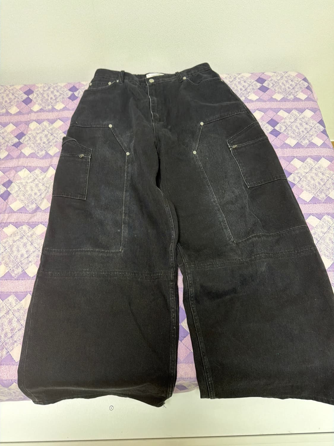 알렌느 카펜터 카고 워시드 진 블랙 상품이미지3