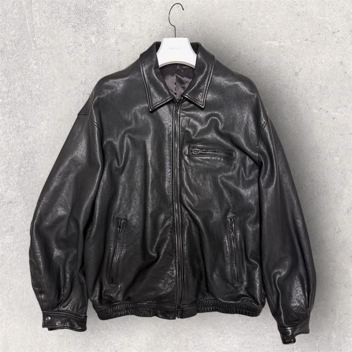 UNION BLUE 블랙에디션 싱글레더자켓 새상품 상품이미지1