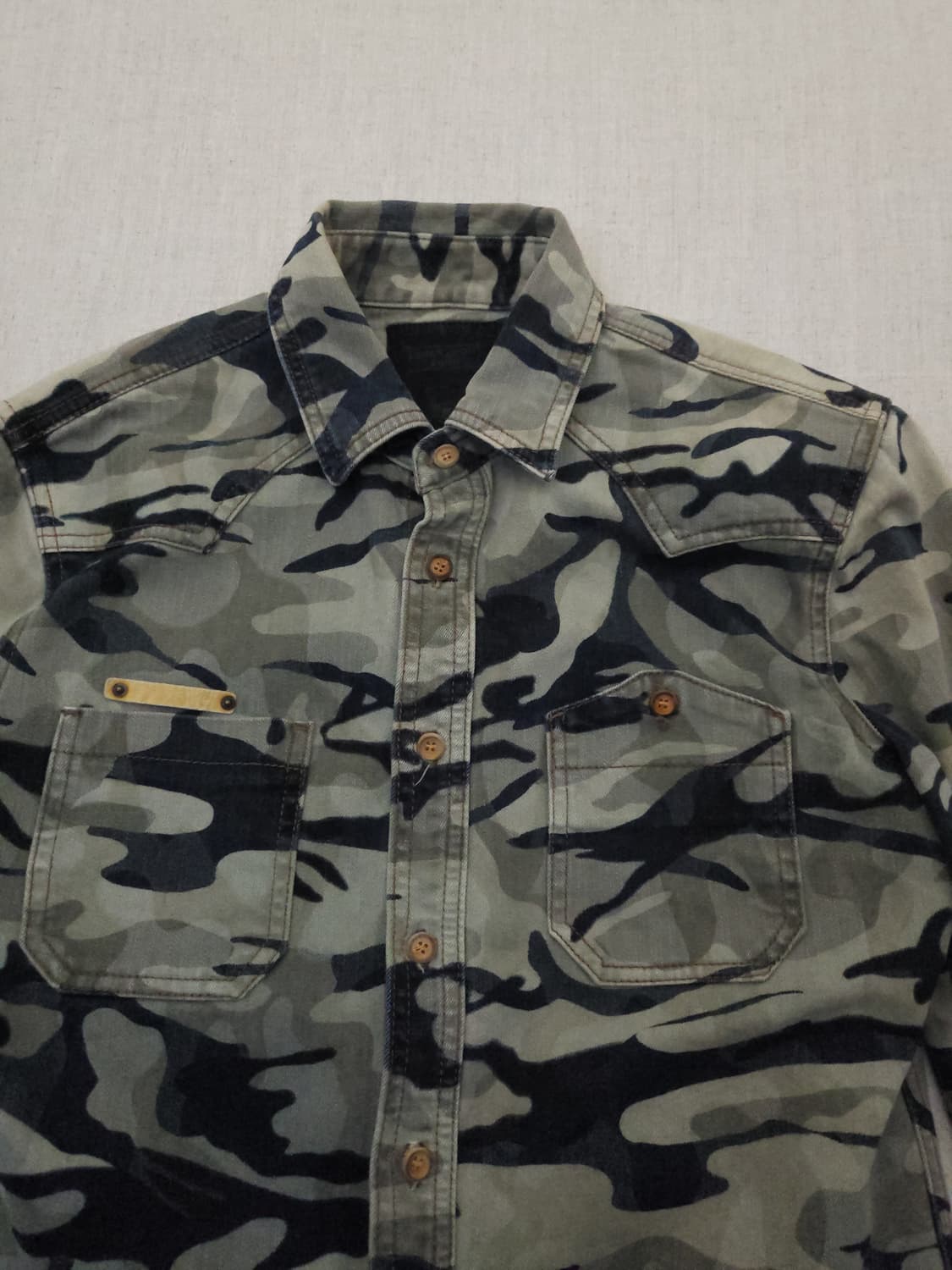 버커루 카모 밀리터리 셔츠 남방 m 상품이미지2