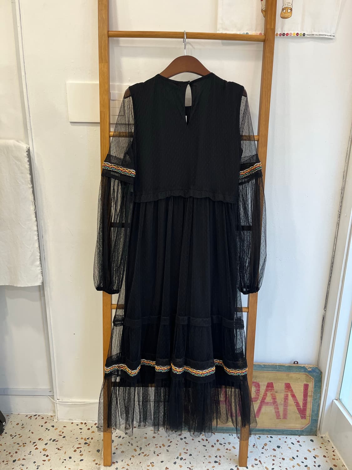 [새상품] 자라(ZARA) 에스닉 비즈 자수 시스루 롱 원피스 상품이미지2