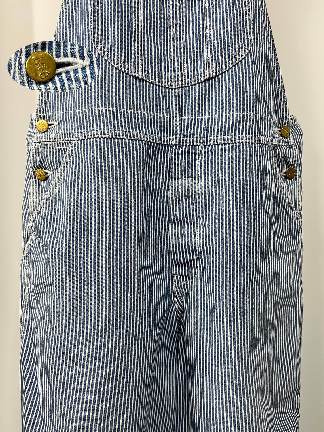 80's LEE 히코리 인디고 오버롤 카펜터 워크웨어 멜빵바지 91-SB 상품이미지5