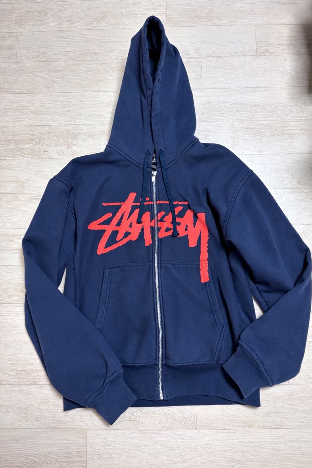 스투시 스탁 후드집업 네이비 L 상품이미지2