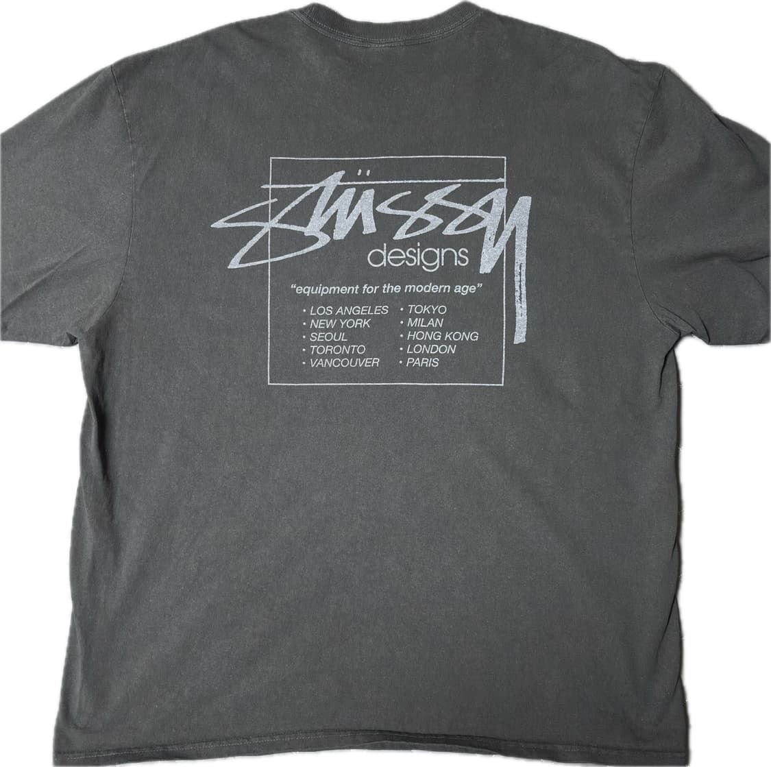 (크림 구매) 스투시 모던 에이지 피그먼트 다이드 티셔츠 블랙 상품이미지1