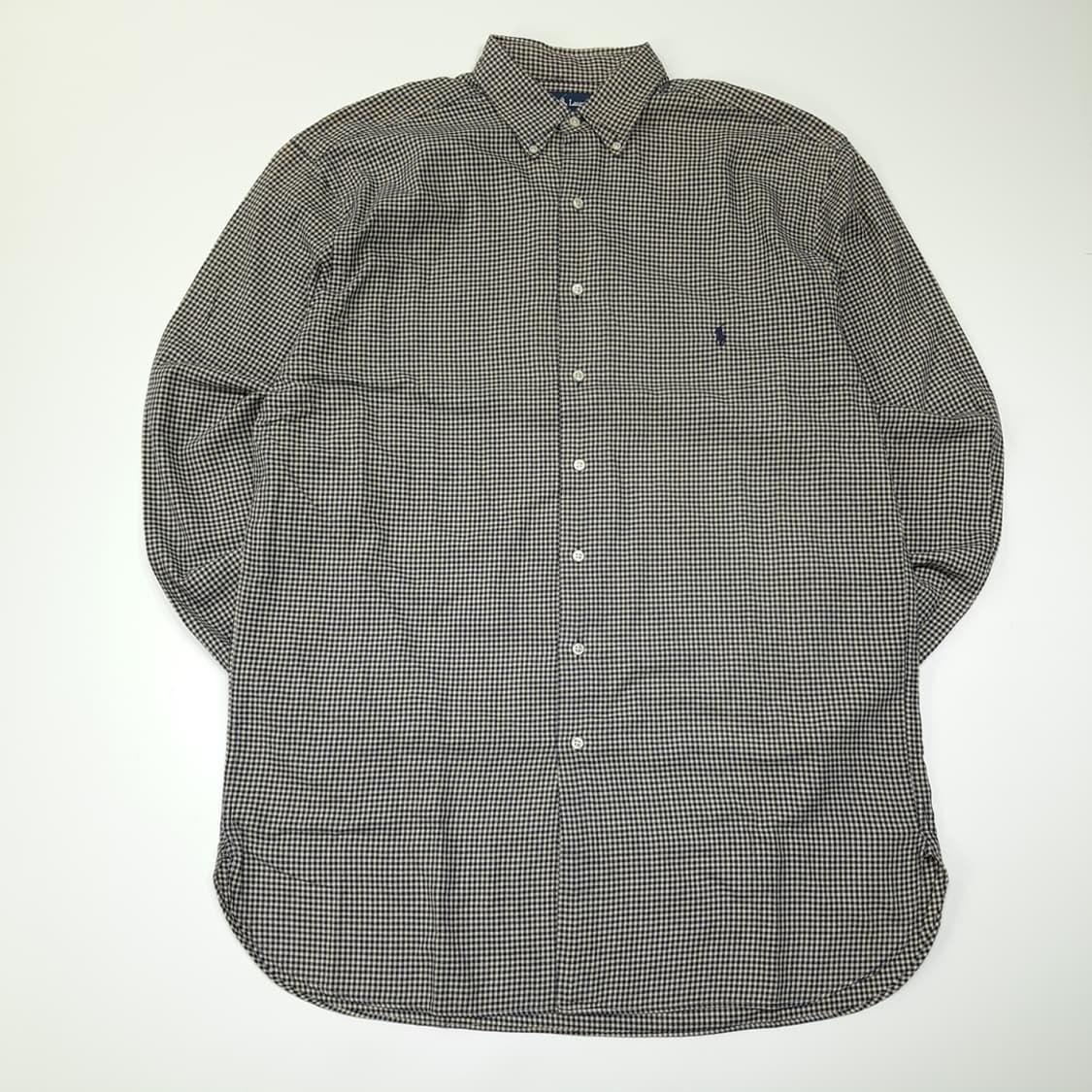 CL251 LT 폴로 90s 코튼 모노 마이크로체크 셔츠 남방 상품이미지1