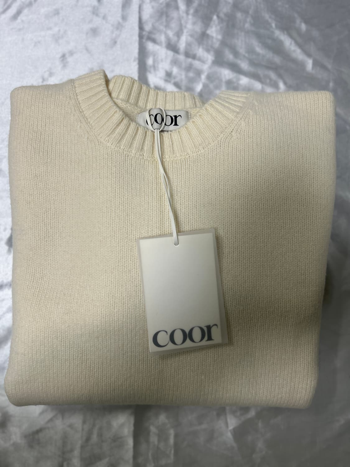 쿠어 울 크롭 크루넥 스웨터 (아이보리) 상품이미지4