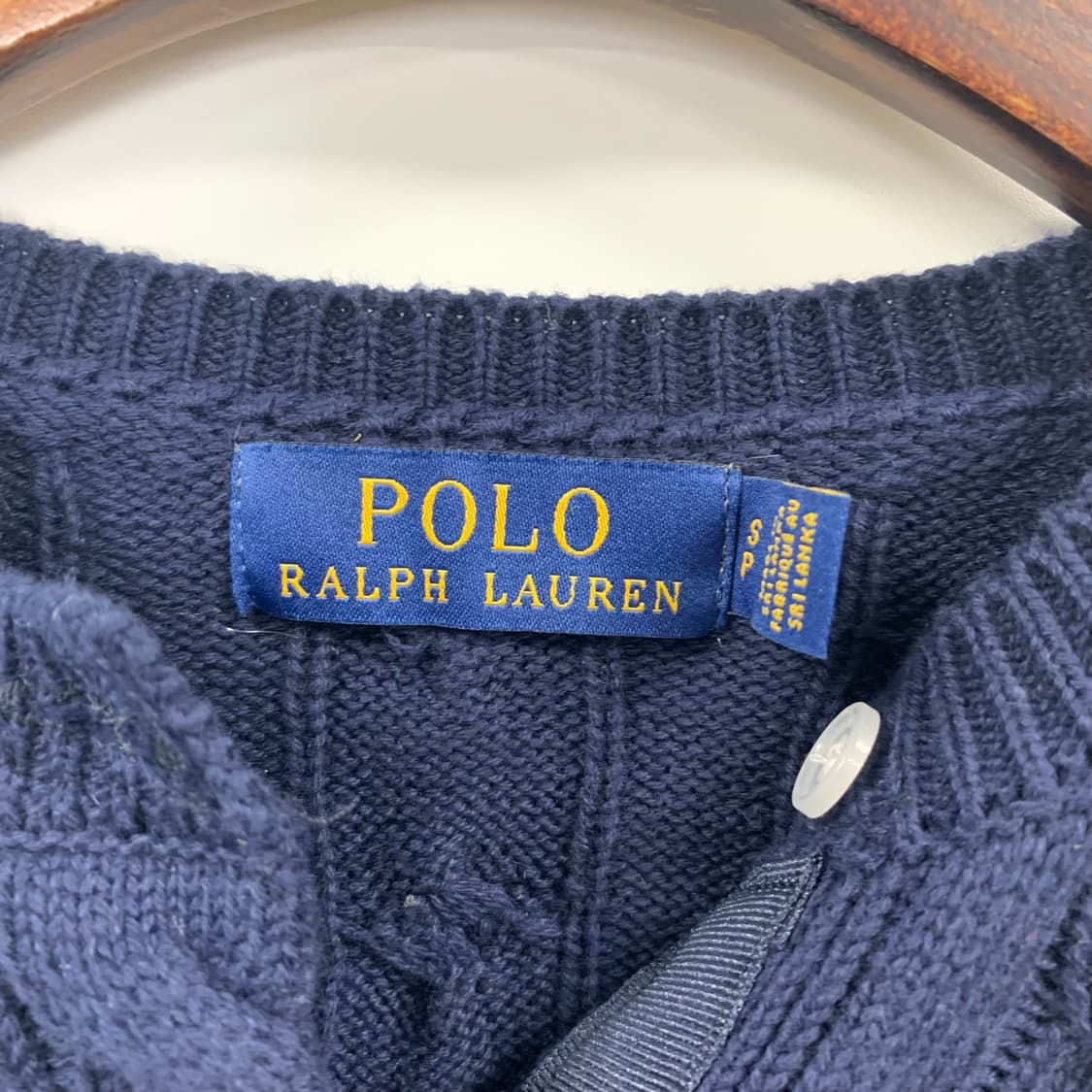 폴로 랄프로렌 신형 네이비 꽈배기 니트 가디건 상품이미지5