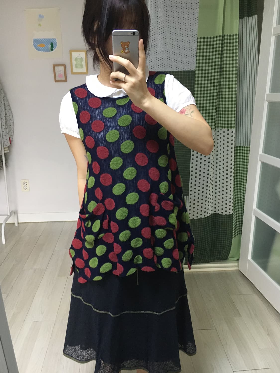 도트 포인트 민소매 니트 상품이미지8