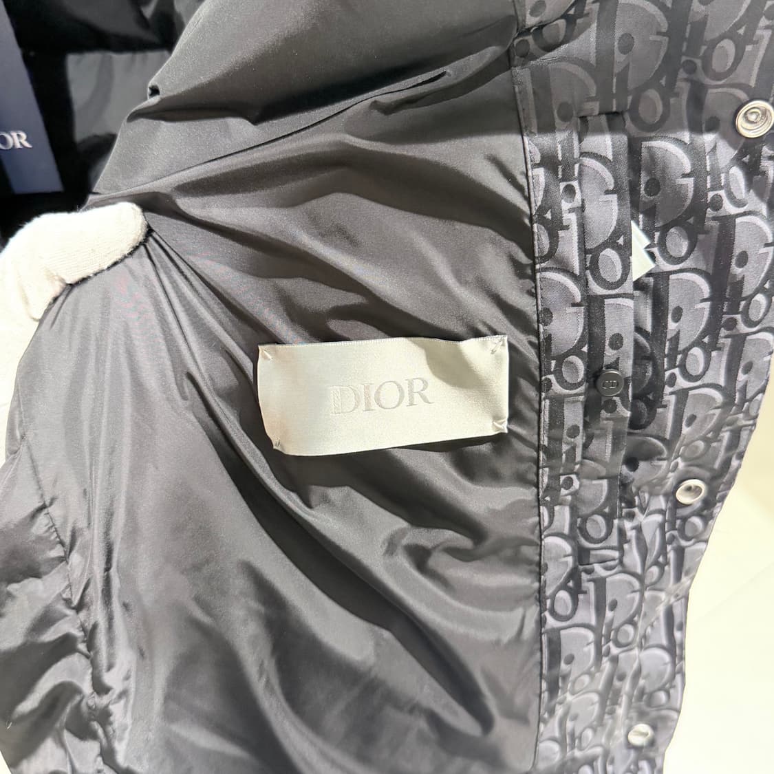 (S+ / 50) / 디올 오블리크 신상 블랙 패딩 / 26년 구매 상품이미지7