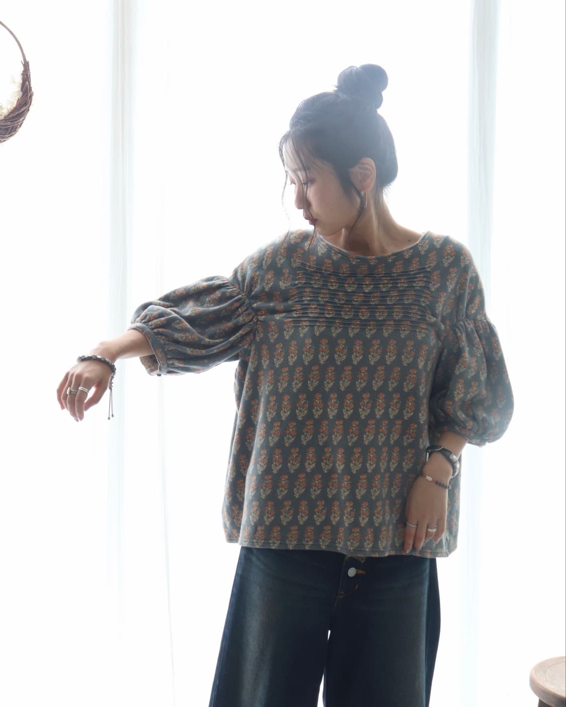 [Kapital] Floral Cashmere-Blend Blouse 상품이미지3