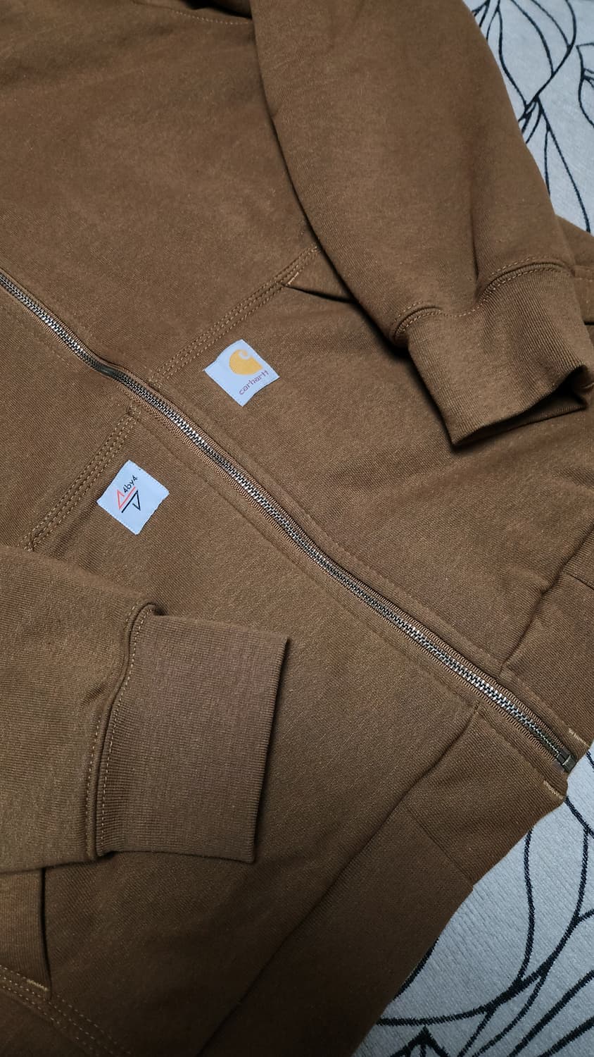 칼하트 써멀후드 카라멜 집업 4by4 루즈핏 M 상품이미지3