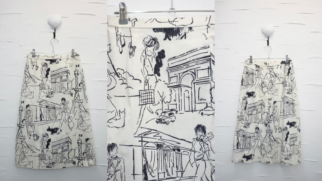 ink sketch midi skirt 상품이미지4