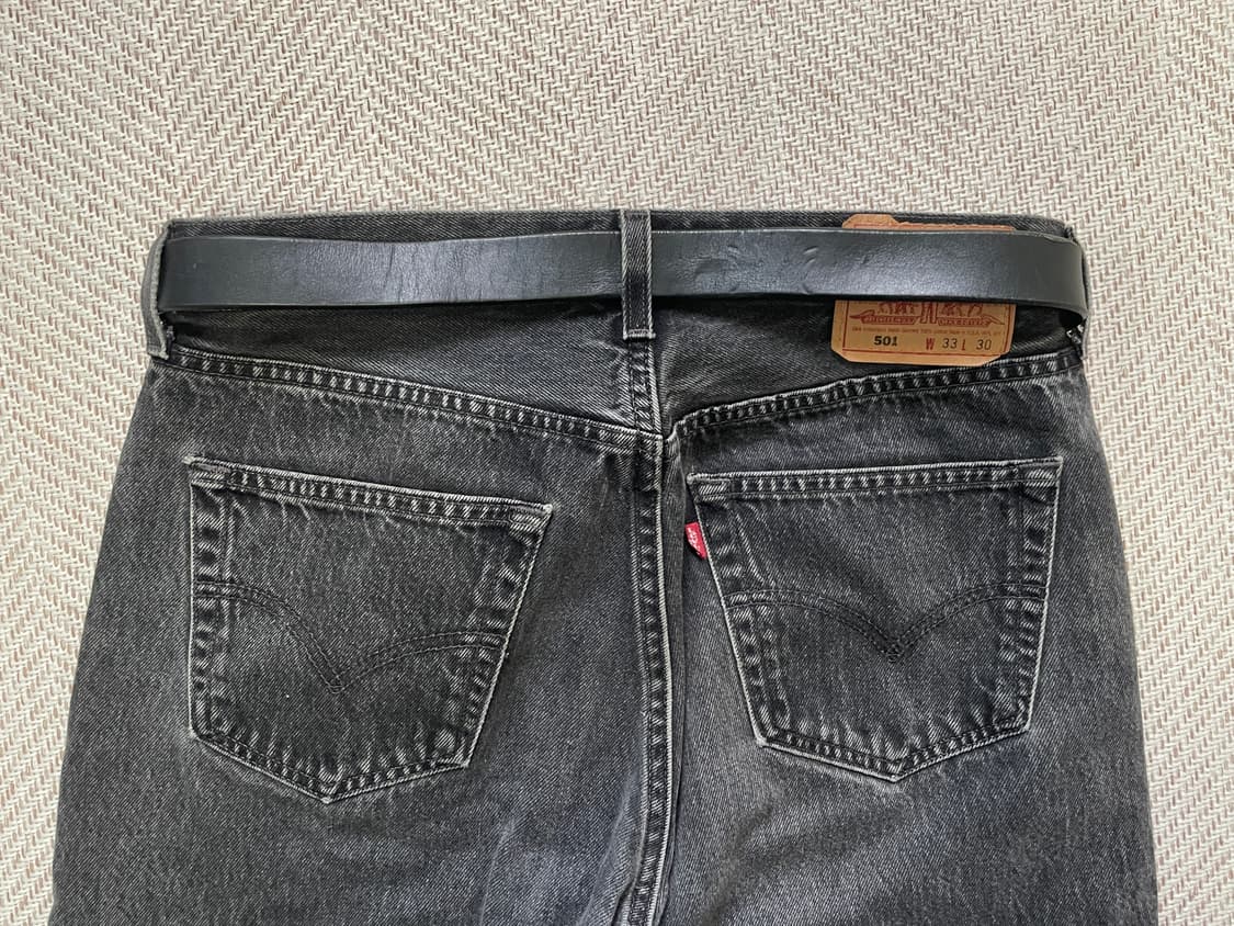 빈티지 genune leather 버클 레더벨트  상품이미지4