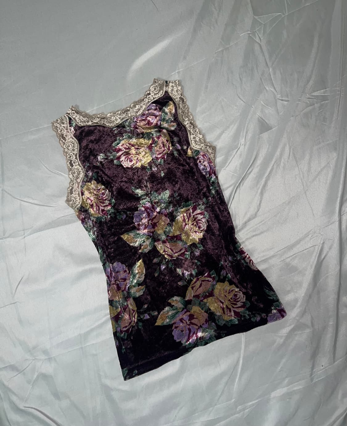 ✨vintage purple flower pattern sleveless 상품이미지4