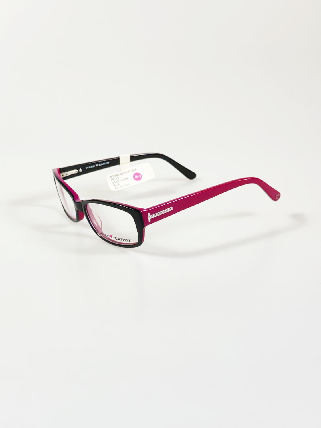 HARD CANDY 뿔테 스퀘어 블랙 핑크 투톤 빈티지 안경 상품이미지3