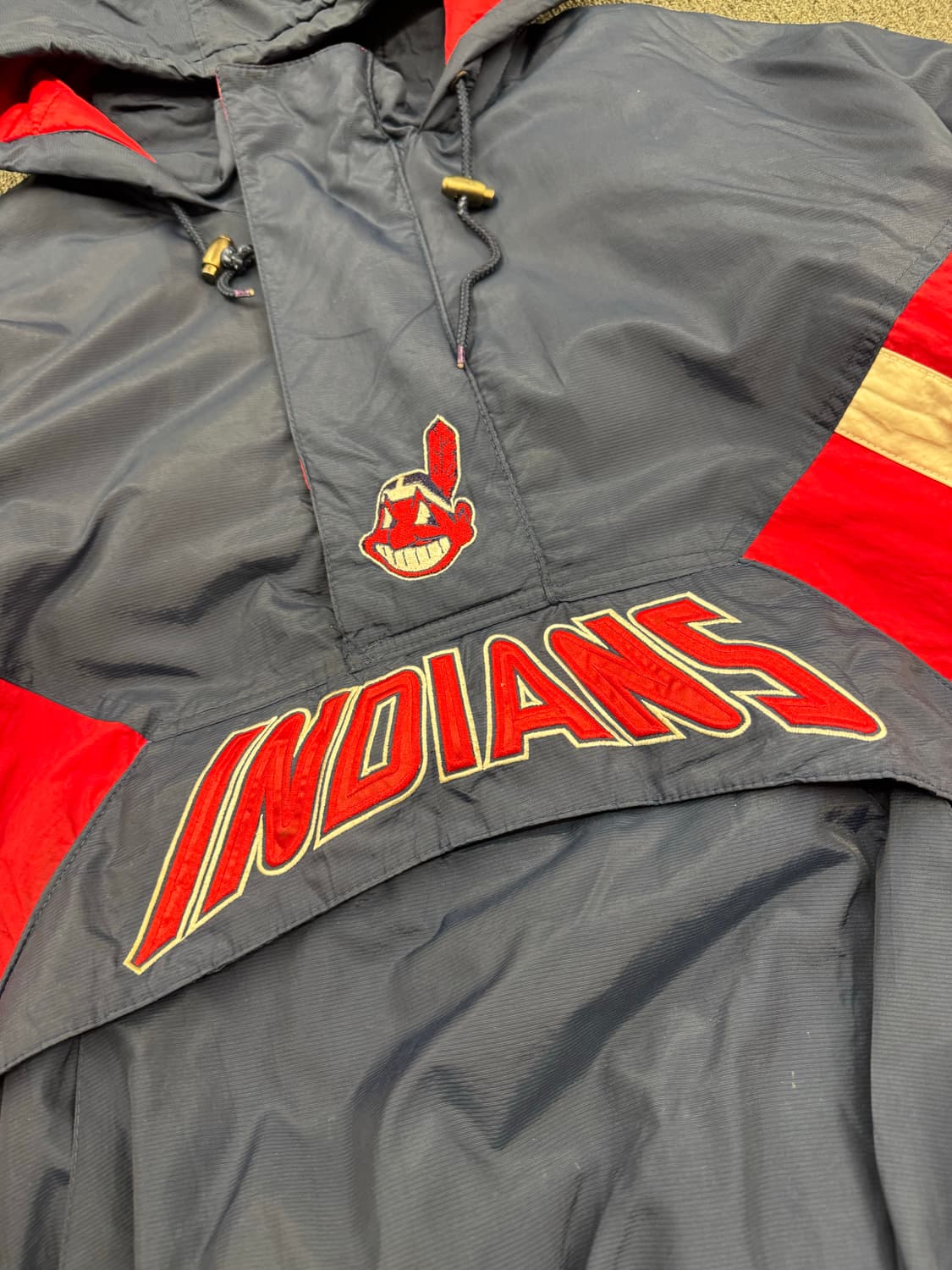 XL)90’s스타터 빈티지 올드스쿨 인디언스 아노락패딩점퍼 상품이미지3