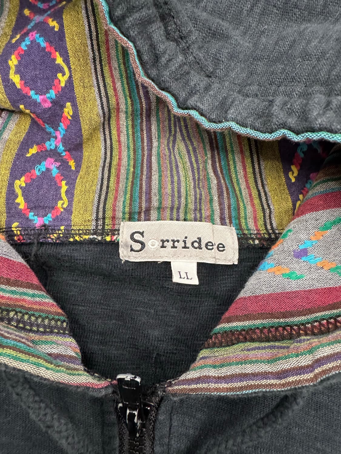 LL)Sorridere 빈티지 패턴 포인트 후드 베스트 조끼 상품이미지4