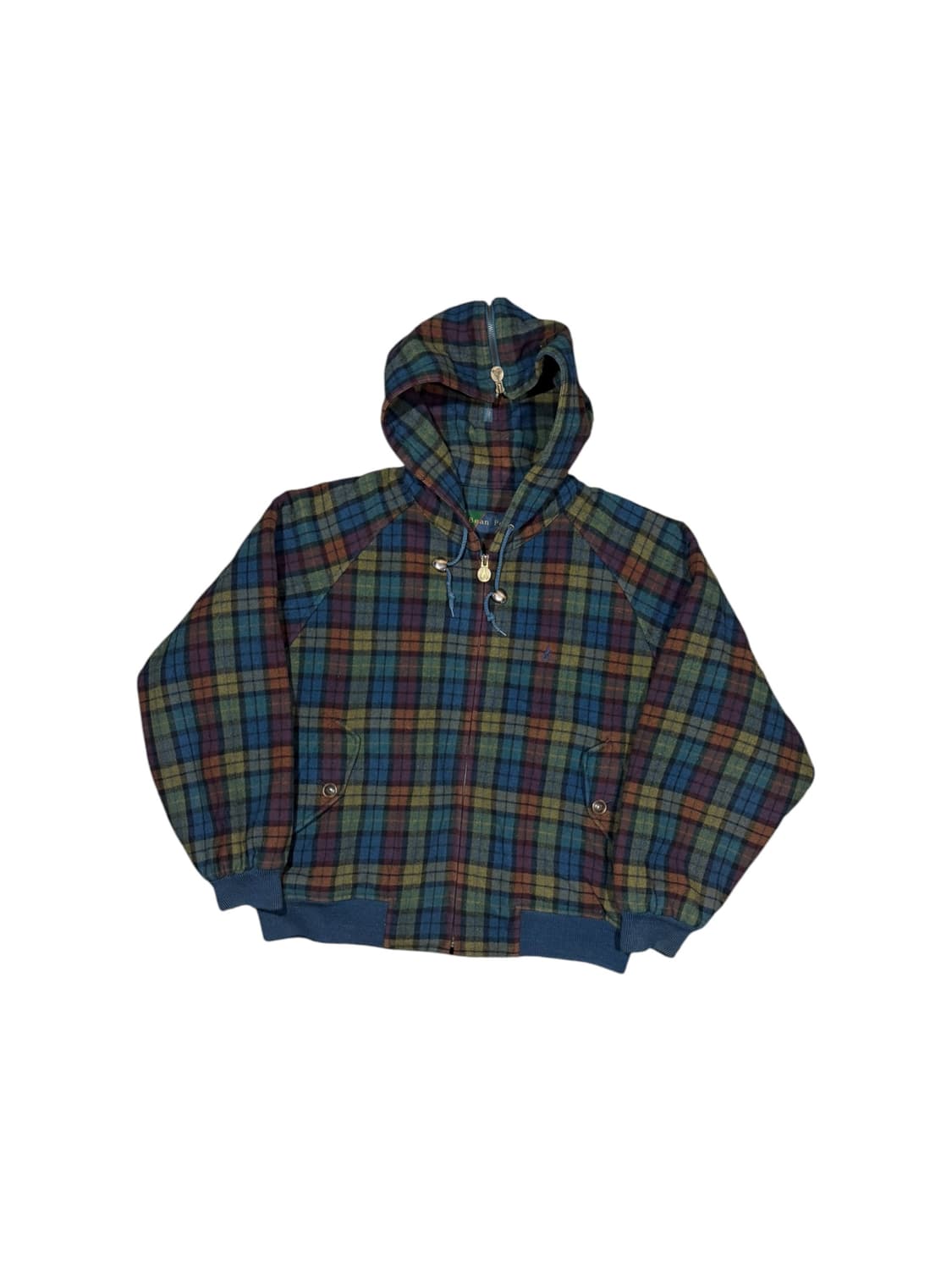 Bean pole 빈폴 체크 후드 울 블루종 상품이미지1