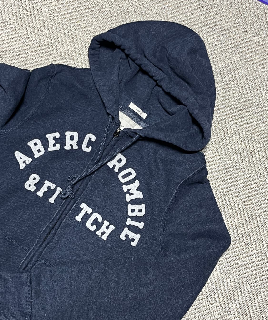 아베크롬비 머슬핏 네이비 후드집업 후드티 S 상품이미지7