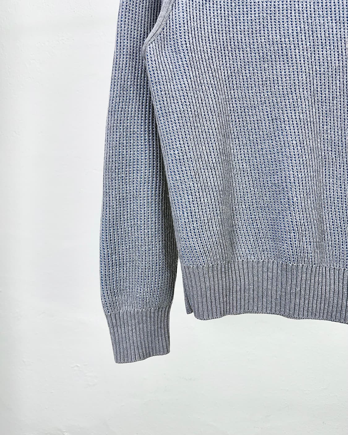 메종 마르지엘라 넘버 14 투톤 백 스티치 크루넥 니트 스웨터 상품이미지4