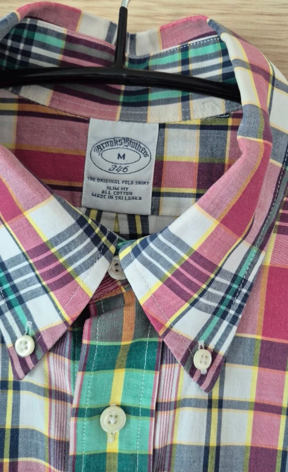 브룩스브라더스 반팔 체크 버튼다운 슬림핏 마드라스 셔츠 상품이미지7